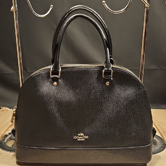 Coach Handbags - Coach Black Satchel with Gold Accents